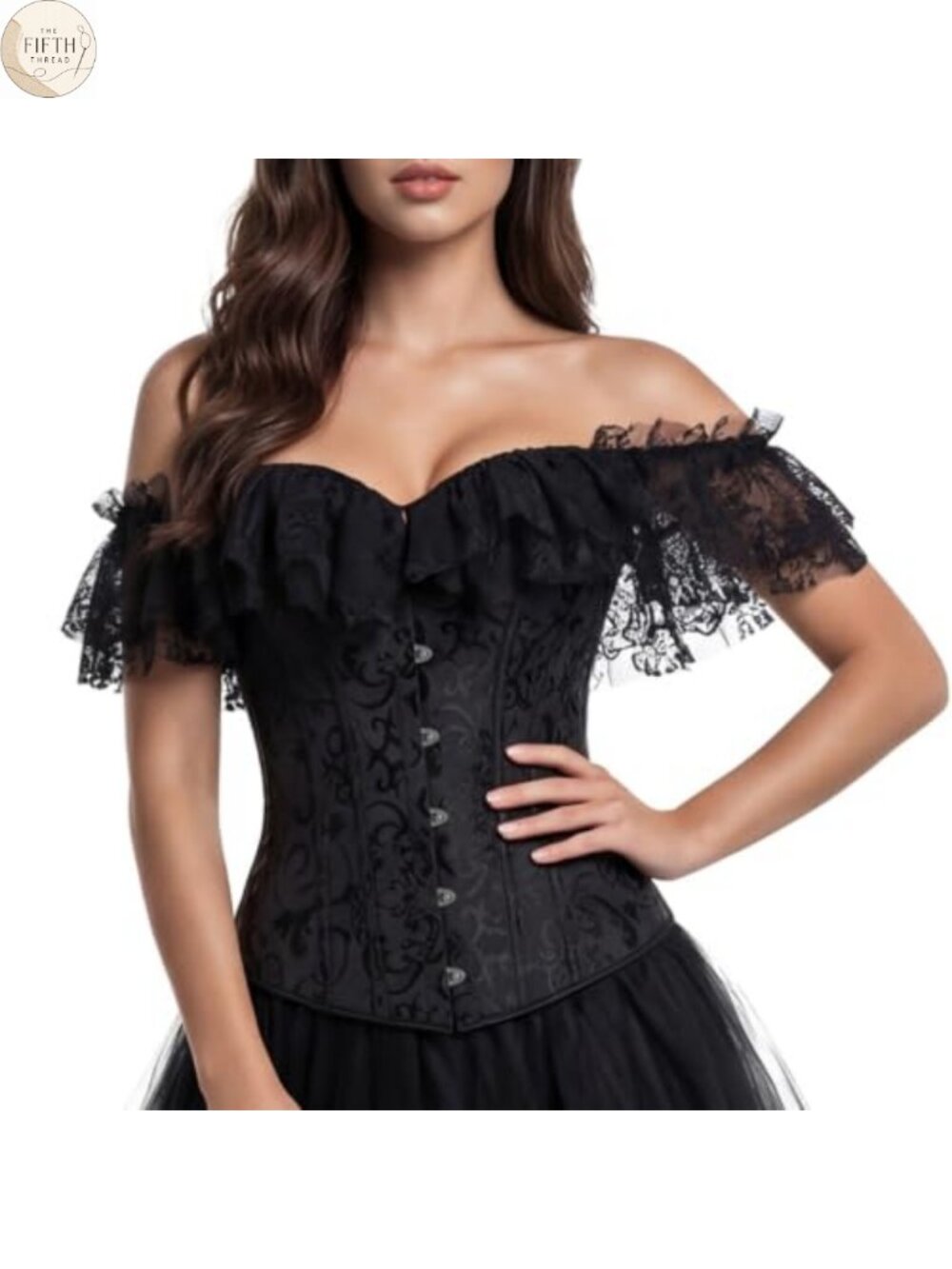 Victorian Lace Corset Bustier Gothic Steampunk Costume Halloween